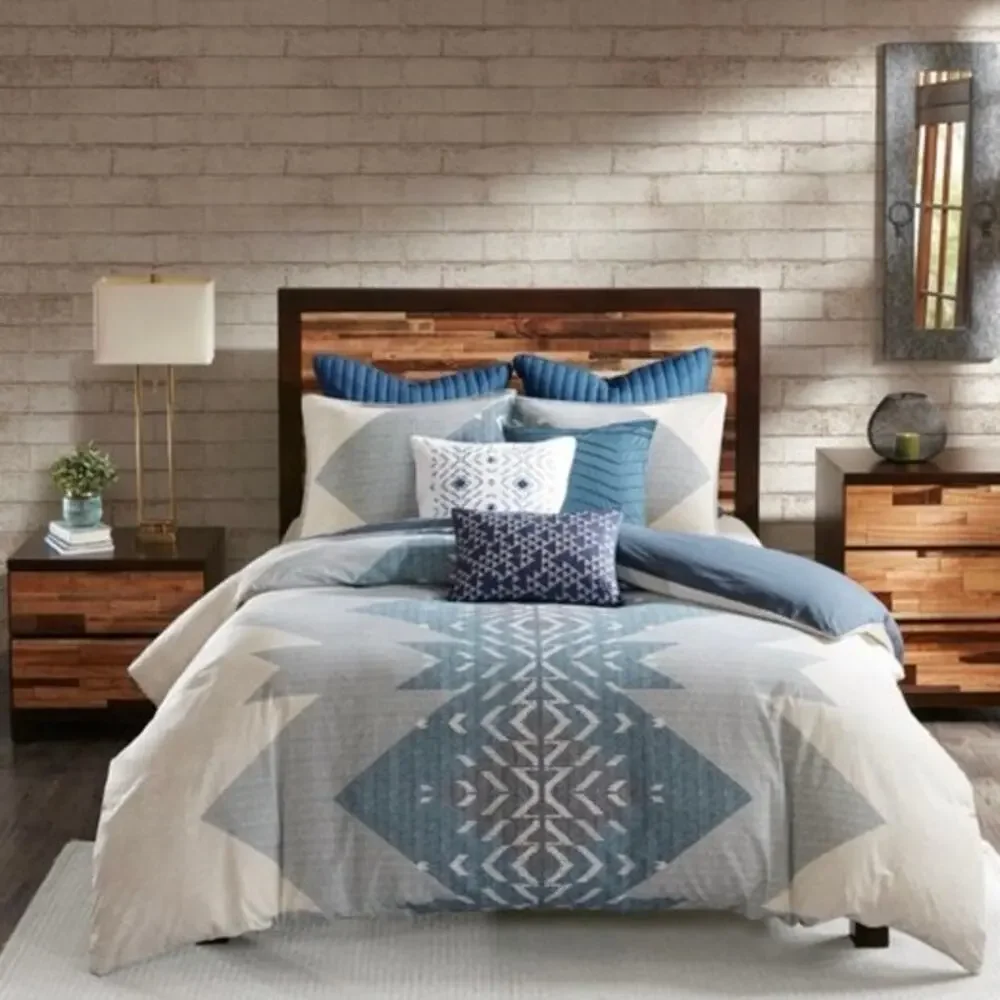 Ink + Ivy King/Cal King 3pc Nova Duvet Cover Mini Set - Blue